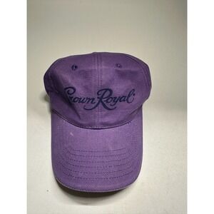 Crown Royal Embroidered Purple Unisex Baseball Cap Adjustable Strap Back